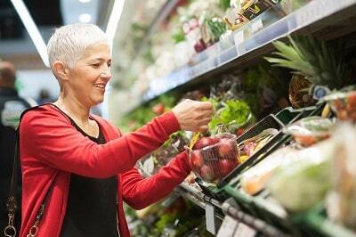 women in a supermarket